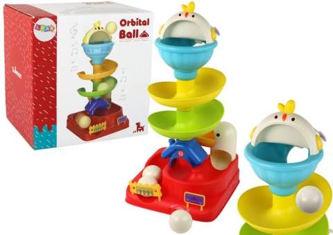 Zabawka Sensoryczna Spadająca Kulka Jajko Kurczak Zjeżdżalnia LEAN Toys Zabawka Sensoryczna Spadająca Kulka Jajko Kurczak Zjeżdżalnia LEAN Toys