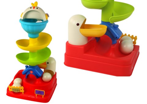 Zabawka Sensoryczna Spadająca Kulka Jajko Kurczak Zjeżdżalnia LEAN Toys Zabawka Sensoryczna Spadająca Kulka Jajko Kurczak Zjeżdżalnia LEAN Toys