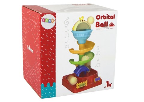 Zabawka Sensoryczna Spadająca Kulka Jajko Kurczak Zjeżdżalnia LEAN Toys Zabawka Sensoryczna Spadająca Kulka Jajko Kurczak Zjeżdżalnia LEAN Toys