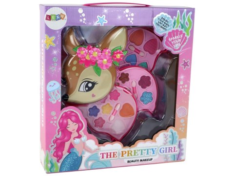Zestaw Do Makijażu Jelonek Kolorowe Cienie Brokaty LEAN Toys Zestaw Do Makijażu Jelonek Kolorowe Cienie Brokaty LEAN Toys