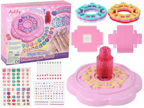 Zestaw Do Paznokci Różowy Tipsy Naklejki Diamenciki LEAN Toys Zestaw Do Paznokci Różowy Tipsy Naklejki Diamenciki LEAN Toys