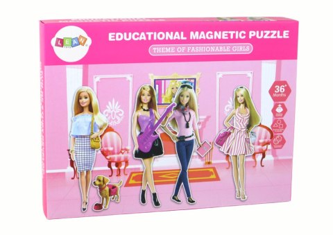 Zestaw Edukacyjnych Puzzli Magnetycznych Motyw Lalki LEAN Toys Zestaw Edukacyjnych Puzzli Magnetycznych Motyw Lalki LEAN Toys