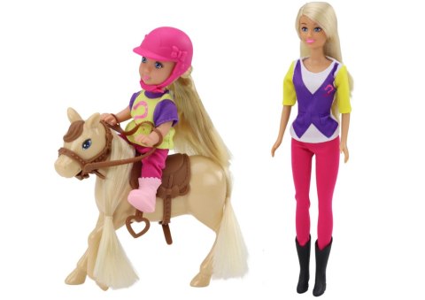 Zestaw Lalka Anlily z Dzieckiem i Kucykiem Stadnina Koni LEAN Toys Zestaw Lalka Anlily z Dzieckiem i Kucykiem Stadnina Koni LEAN Toys