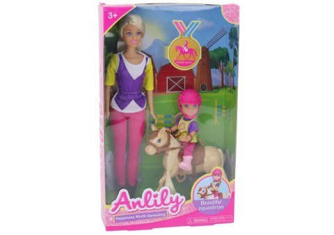 Zestaw Lalka Anlily z Dzieckiem i Kucykiem Stadnina Koni LEAN Toys Zestaw Lalka Anlily z Dzieckiem i Kucykiem Stadnina Koni LEAN Toys