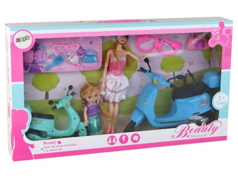 Zestaw Lalka Z Dzieckiem Skutery Zestaw Akcesoria LEAN Toys Zestaw Lalka Z Dzieckiem Skutery Zestaw Akcesoria LEAN Toys
