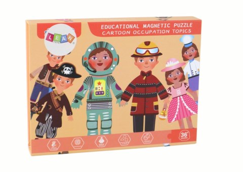 Zestaw Puzzli Magnetycznych Motyw Postaci Kreskówkowych LEAN Toys Zestaw Puzzli Magnetycznych Motyw Postaci Kreskówkowych LEAN Toys