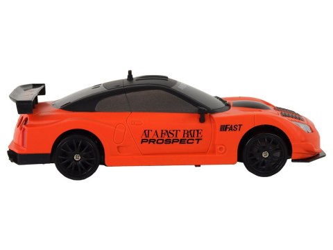 Autko Sportowe Zdalnie Sterowane R/C 1:24 Pomarańczowe Wymienne Koła LEAN Toys Autko Sportowe Zdalnie Sterowane R/C 1:24 Pomarańczowe Wymienne Koła LEAN Toys