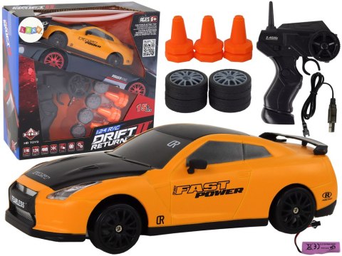 Autko Sportowe Zdalnie Sterowane R/C 1:24 Żółte Wymienne Koła LEAN Toys Autko Sportowe Zdalnie Sterowane R/C 1:24 Żółte Wymienne Koła LEAN Toys