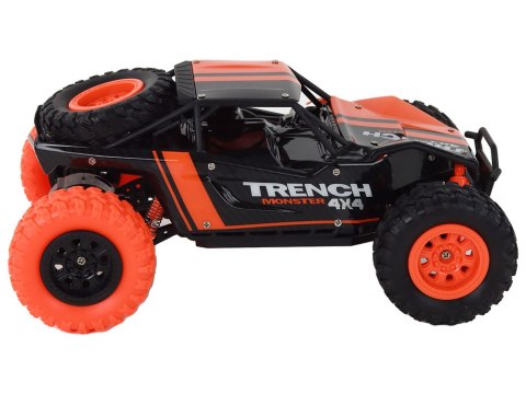 Autko Terenowe Zdalnie Sterowane R/C 1:24 Pomarańczowe LEAN Toys Autko Terenowe Zdalnie Sterowane R/C 1:24 Pomarańczowe LEAN Toys