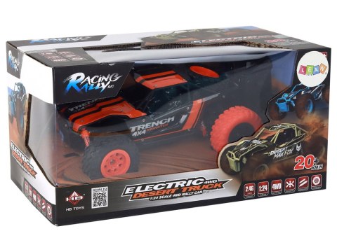 Autko Terenowe Zdalnie Sterowane R/C 1:24 Pomarańczowe LEAN Toys Autko Terenowe Zdalnie Sterowane R/C 1:24 Pomarańczowe LEAN Toys