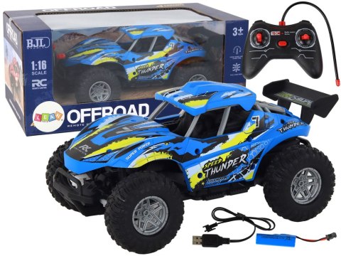 Auto 1:16 Zdalnie Sterowane Off-Road Samochód Terenowy RC Niebieski LEAN Toys Auto 1:16 Zdalnie Sterowane Off-Road Samochód Terenowy RC Niebieski LEAN Toys