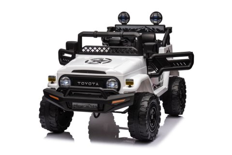 Auto Na Akumulator Toyota FJ Biała 4x4 LEAN CARS Auto Na Akumulator Toyota FJ Biała 4x4 LEAN CARS