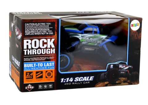 Auto Terenowe Zdalnie Sterowane RC 1:14 2.4G Niebieskie LEAN Toys Auto Terenowe Zdalnie Sterowane RC 1:14 2.4G Niebieskie LEAN Toys