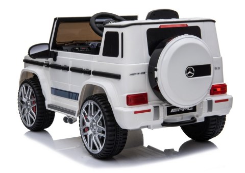 Auto na Akumulator Mercedes G63 Biały BBH-0003 LEAN CARS Auto na Akumulator Mercedes G63 Biały BBH-0003 LEAN CARS