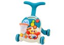 Chodzik Pchacz Edukacyjny Stolik 2w1 Panel Interaktywny Niebieski LEAN Toys