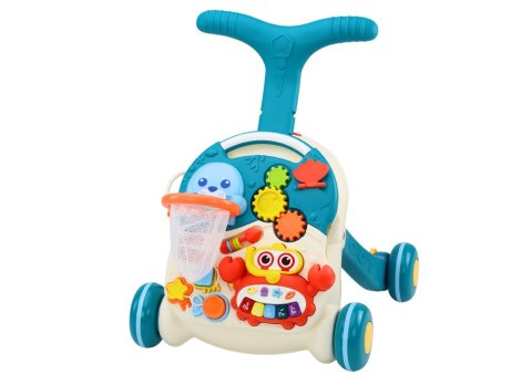 Chodzik Pchacz Edukacyjny Stolik 2w1 Panel Interaktywny Niebieski LEAN Toys Chodzik Pchacz Edukacyjny Stolik 2w1 Panel Interaktywny Niebieski LEAN Toys
