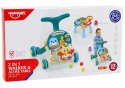 Chodzik Pchacz Edukacyjny Stolik 2w1 Panel Interaktywny Niebieski LEAN Toys
