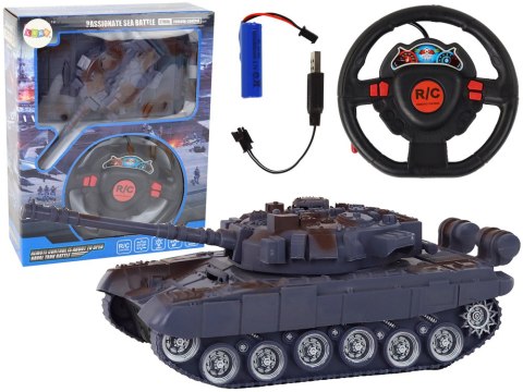 Czołg R/C Zdalnie Sterowany Światła Dźwięk Granatowy 1:18 27MHz LEAN Toys Czołg R/C Zdalnie Sterowany Światła Dźwięk Granatowy 1:18 27MHz LEAN Toys