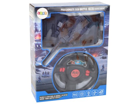 Czołg R/C Zdalnie Sterowany Światła Dźwięk Granatowy 1:18 27MHz LEAN Toys Czołg R/C Zdalnie Sterowany Światła Dźwięk Granatowy 1:18 27MHz LEAN Toys