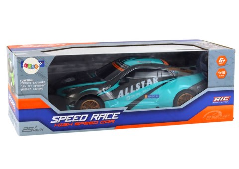 Duże Auto Sportowe Zdalnie Sterowane 1:10 Turkusowo- Czarne LEAN Toys Duże Auto Sportowe Zdalnie Sterowane 1:10 Turkusowo- Czarne LEAN Toys