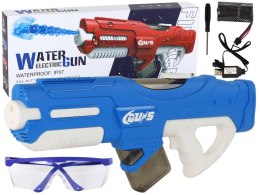 Duży Pistolet Na Wodę Niebieski 750ml Okulary LEAN Toys