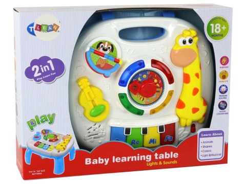 Edukacyjny Interaktywny Stolik Tablica 2w1 Dla Maluchów Żyrafa LEAN Toys Edukacyjny Interaktywny Stolik Tablica 2w1 Dla Maluchów Żyrafa LEAN Toys