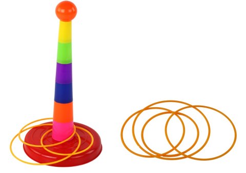 Gra Rzut Do Celu Kubeczki Obręcze Różny Stopień Trudności LEAN TOYS Gra Rzut Do Celu Kubeczki Obręcze Różny Stopień Trudności LEAN TOYS