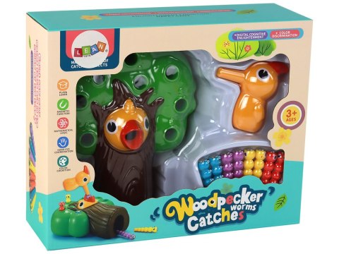 Gra Zręcznościowa Magnetyczna Złap Robaczka Nakarm Ptaszka LEAN Toys Gra Zręcznościowa Magnetyczna Złap Robaczka Nakarm Ptaszka LEAN Toys
