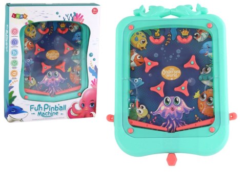 Gra Zręcznościowa Mini Pinball Gra z Kulką Zielona LEAN Toys Gra Zręcznościowa Mini Pinball Gra z Kulką Zielona LEAN Toys