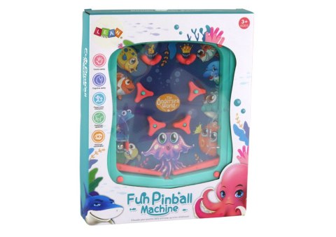 Gra Zręcznościowa Mini Pinball Gra z Kulką Zielona LEAN Toys Gra Zręcznościowa Mini Pinball Gra z Kulką Zielona LEAN Toys