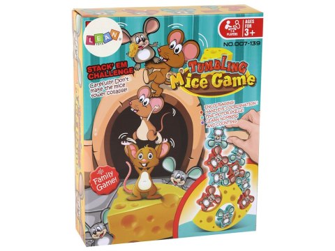 Gra Zręcznościowa Myszki Balansujące Serowa Wieża 12 ele. Lekcja Matematyki LEAN Toys Gra Zręcznościowa Myszki Balansujące Serowa Wieża 12 ele. Lekcja Matematyki LEAN Toys