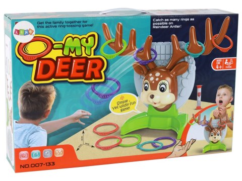 Gra Zręcznościowa Rodzinna Rzut Obręczą W Jelonka LEAN Toys Gra Zręcznościowa Rodzinna Rzut Obręczą W Jelonka LEAN Toys