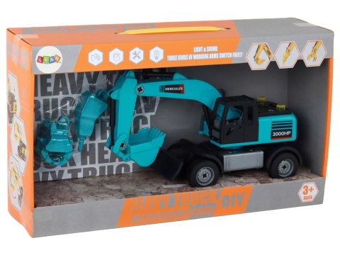 Koparka Zestaw DIY Niebieska Pojazd Budowlany Wiertnica Chwytak LEAN Toys Koparka Zestaw DIY Niebieska Pojazd Budowlany Wiertnica Chwytak LEAN Toys