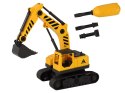 Laweta Do Składania Z Koparką Gąsienicową Dźwięk Światła DIY Żółty LEAN Toys