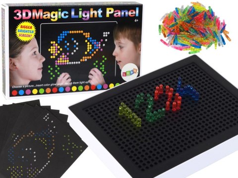 Magiczna Tablica Edukacyjna 3D Podświetlana Układanka 180 ele. LEAN Toys Magiczna Tablica Edukacyjna 3D Podświetlana Układanka 180 ele. LEAN Toys