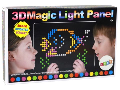 Magiczna Tablica Edukacyjna 3D Podświetlana Układanka 180 ele. LEAN Toys Magiczna Tablica Edukacyjna 3D Podświetlana Układanka 180 ele. LEAN Toys