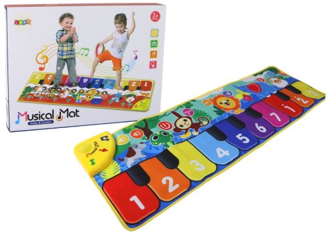 Mata Do Tańczenia Dźwięk Zwierzątka Mikołaj Klawisze LEAN Toys Mata Do Tańczenia Dźwięk Zwierzątka Mikołaj Klawisze LEAN Toys