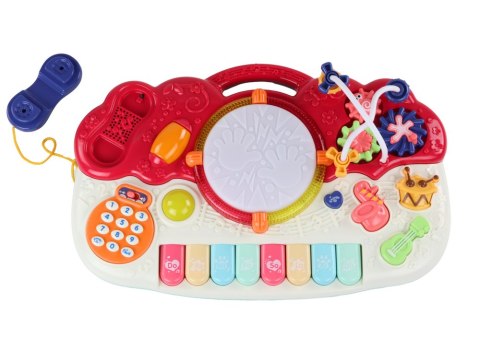 Organki Pianinko Edukacyjne Muzyczne Bębenek Dźwięki Światła LEAN Toys Organki Pianinko Edukacyjne Muzyczne Bębenek Dźwięki Światła LEAN Toys