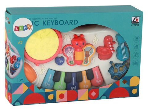 Pianinko Edukacyjne Klawisze Instrumenty Motylki Panel Edukacyjny Muzyczny LEAN Toys Pianinko Edukacyjne Klawisze Instrumenty Motylki Panel Edukacyjny Muzyczny LEAN Toys