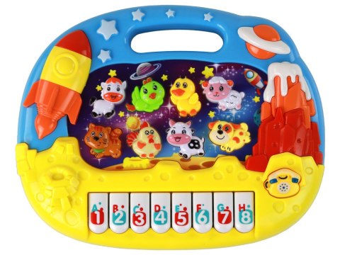 Pianinko Edukacyjne Nauka Angielskiego Organki Zwierzątka Kosmos LEAN Toys Pianinko Edukacyjne Nauka Angielskiego Organki Zwierzątka Kosmos LEAN Toys