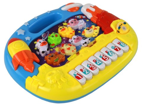 Pianinko Edukacyjne Nauka Angielskiego Organki Zwierzątka Kosmos LEAN Toys Pianinko Edukacyjne Nauka Angielskiego Organki Zwierzątka Kosmos LEAN Toys