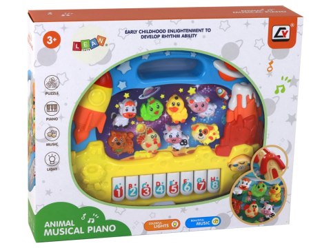 Pianinko Edukacyjne Nauka Angielskiego Organki Zwierzątka Kosmos LEAN Toys Pianinko Edukacyjne Nauka Angielskiego Organki Zwierzątka Kosmos LEAN Toys