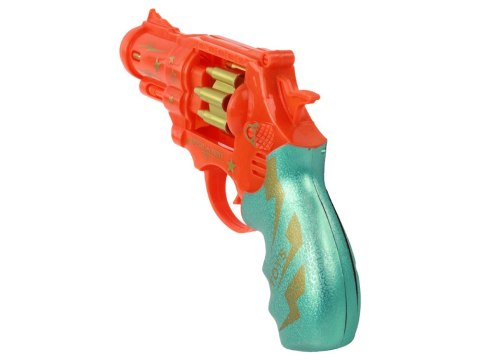 Pistolet Pomarańczowy Revolver Broń Dźwięki Światła LEAN TOYS Pistolet Pomarańczowy Revolver Broń Dźwięki Światła LEAN TOYS