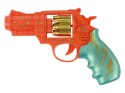 Pistolet Pomarańczowy Revolver Broń Dźwięki Światła LEAN TOYS