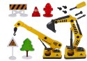 Pojazdy Budowlane Dźwięk Światła 1:12 DIY Betoniarka Dźwig Koparka LEAN Toys