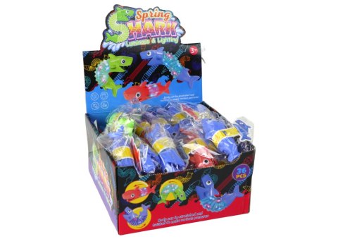 Rekin Do Rozciągania Antystresowy Świecący Pop Tube LED LEAN TOYS Rekin Do Rozciągania Antystresowy Świecący Pop Tube LED LEAN TOYS