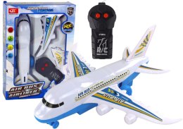Samolot Pasażerski Zdalnie Sterowany R/C Światła Biały DIY LEAN Toys