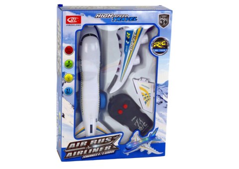 Samolot Pasażerski Zdalnie Sterowany R/C Światła Biały DIY LEAN Toys Samolot Pasażerski Zdalnie Sterowany R/C Światła Biały DIY LEAN Toys