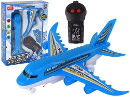 Samolot Zdalnie Sterowany R/C Światła Niebieski DIY LEAN Toys