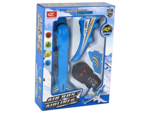 Samolot Zdalnie Sterowany R/C Światła Niebieski DIY LEAN Toys Samolot Zdalnie Sterowany R/C Światła Niebieski DIY LEAN Toys